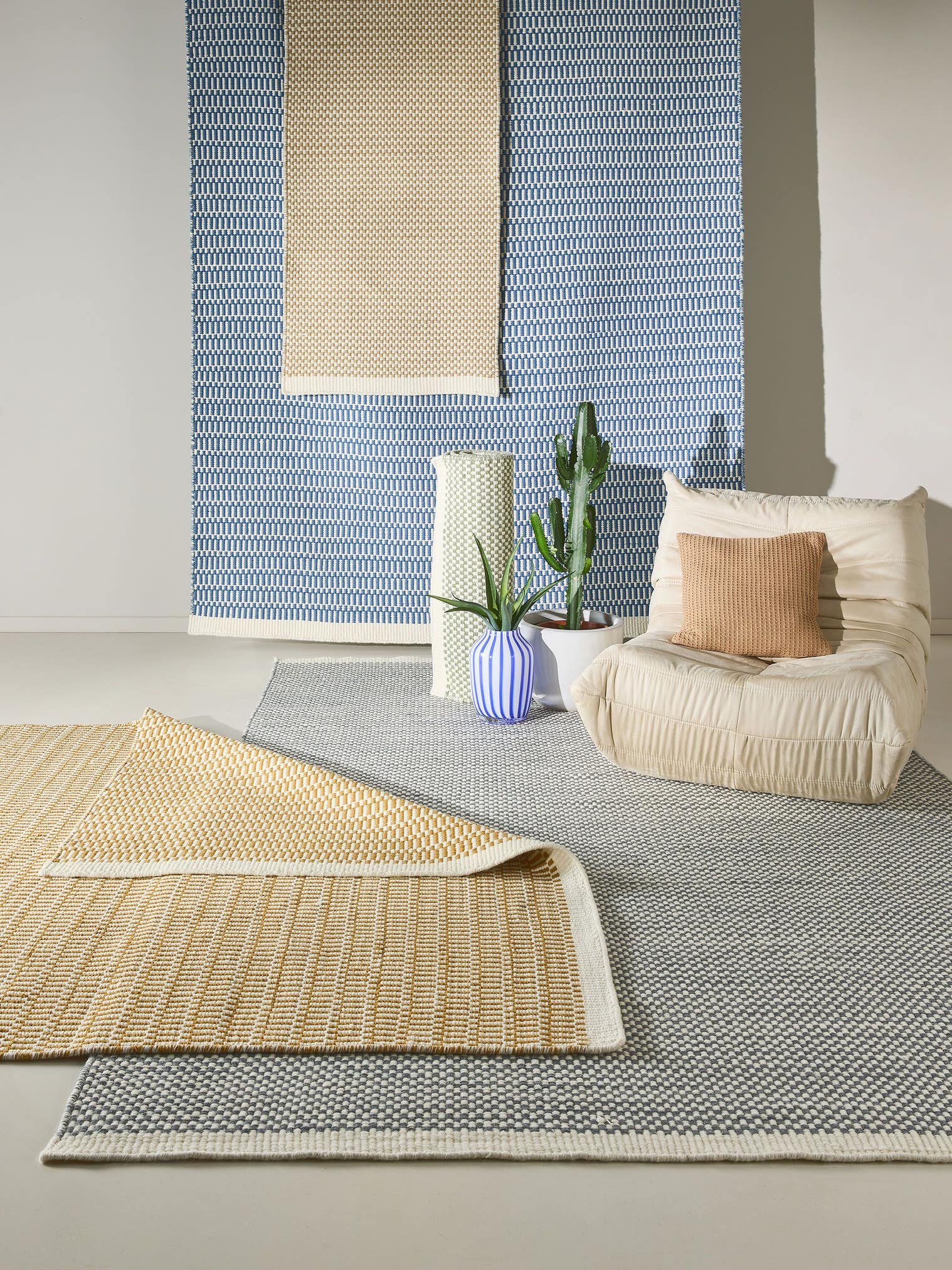 Teppich aus 100% Wolle (aus Neuseeland) in Braun mit bis 5 mm hohem Flor von benuta Pure