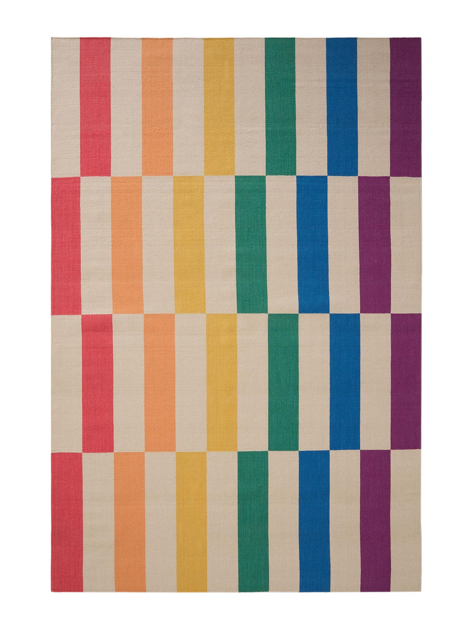 Teppich aus 100% Wolle in Multicolor mit bis 5 mm hohem Flor von benuta Nest