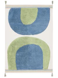 Kinderteppich Ruby Blau/Grün