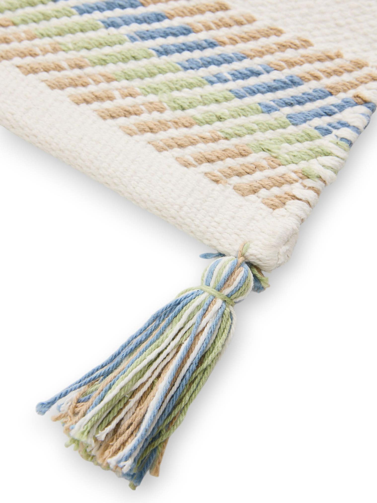 Teppich aus 100% Baumwolle (organic) in Blau mit 21 bis 30 mm hohem Flor von Lytte