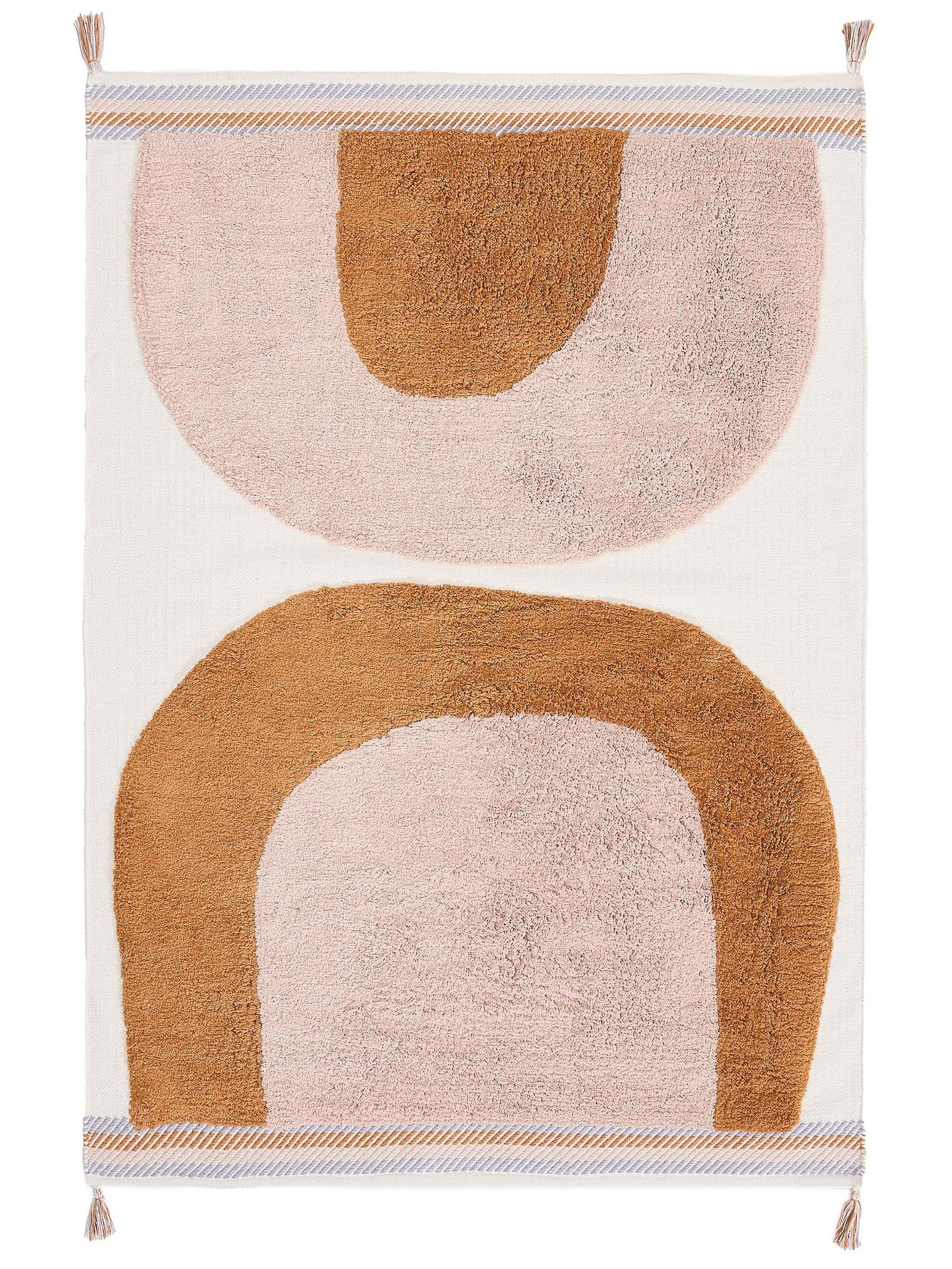 Rug made of 100% Cotton (organic) in Pink with a 21 - 30 mm high pile by Lytte