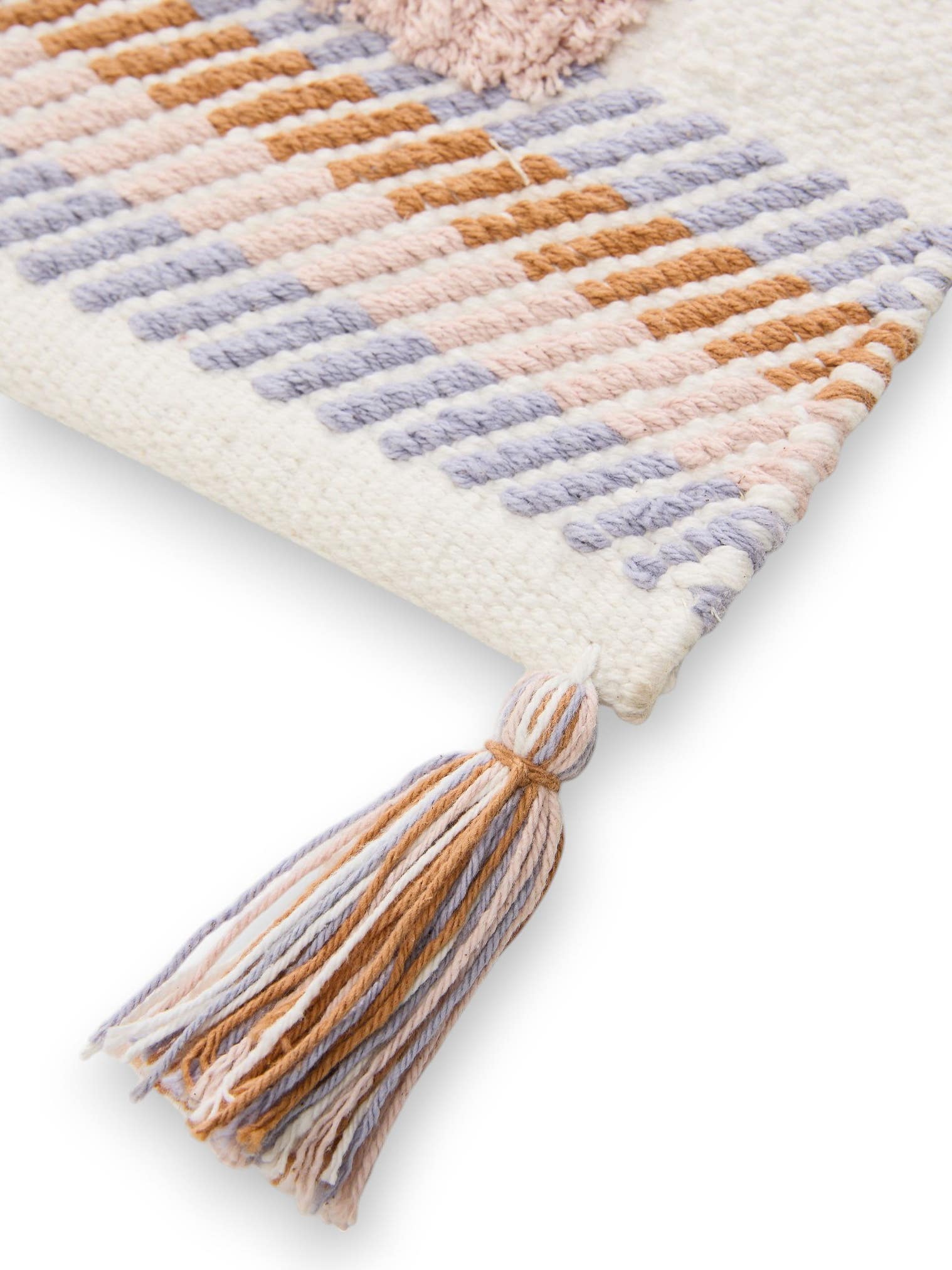 Rug made of 100% Cotton (organic) in Pink with a 21 - 30 mm high pile by Lytte