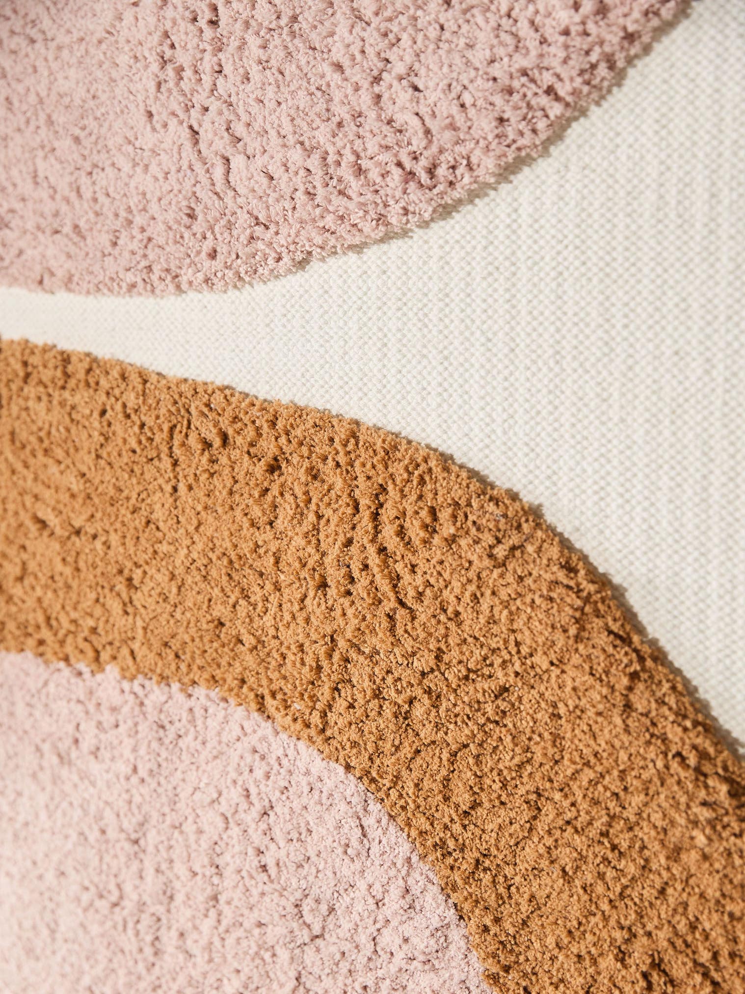 Rug made of 100% Cotton (organic) in Pink with a 21 - 30 mm high pile by Lytte