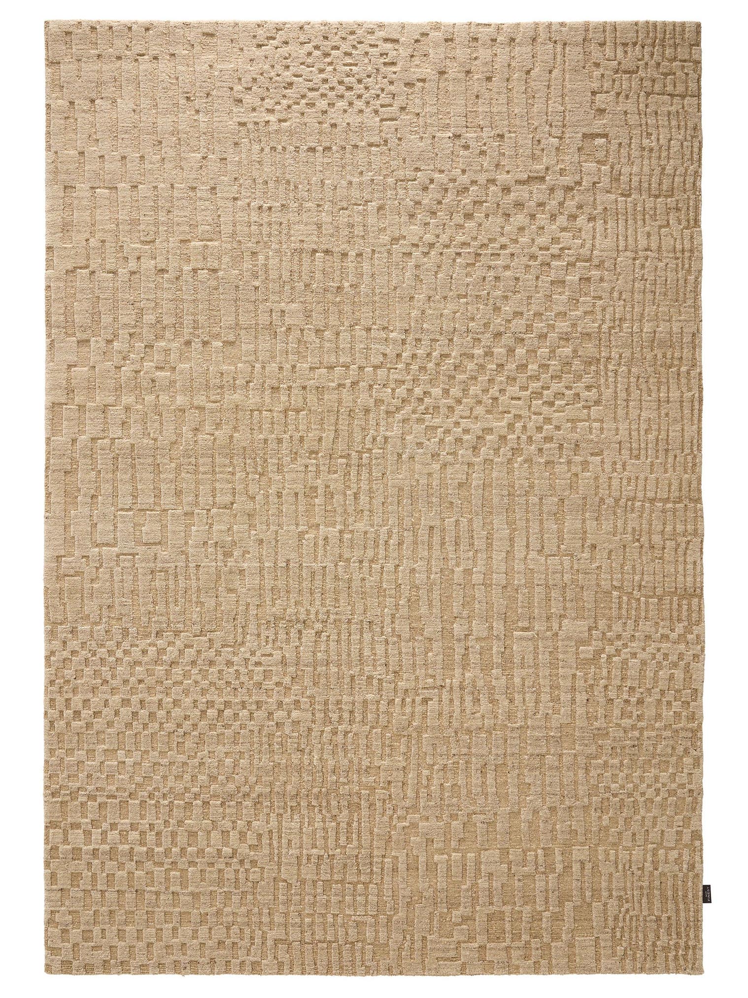 Tapis en 100% Laine en Beige avec une pile de 6 - 10 mm de hauteur de benuta Finest