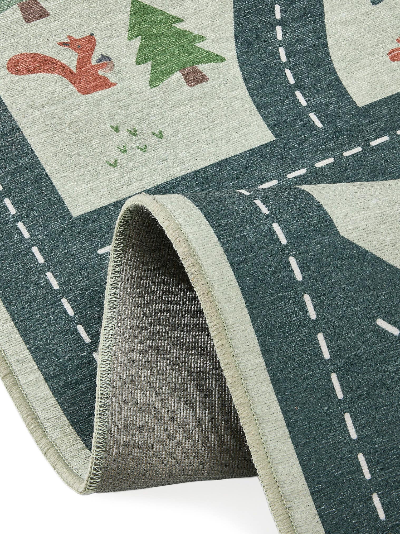 Teppich aus 100% Polyester in Grün mit bis 5 mm hohem Flor von Lytte