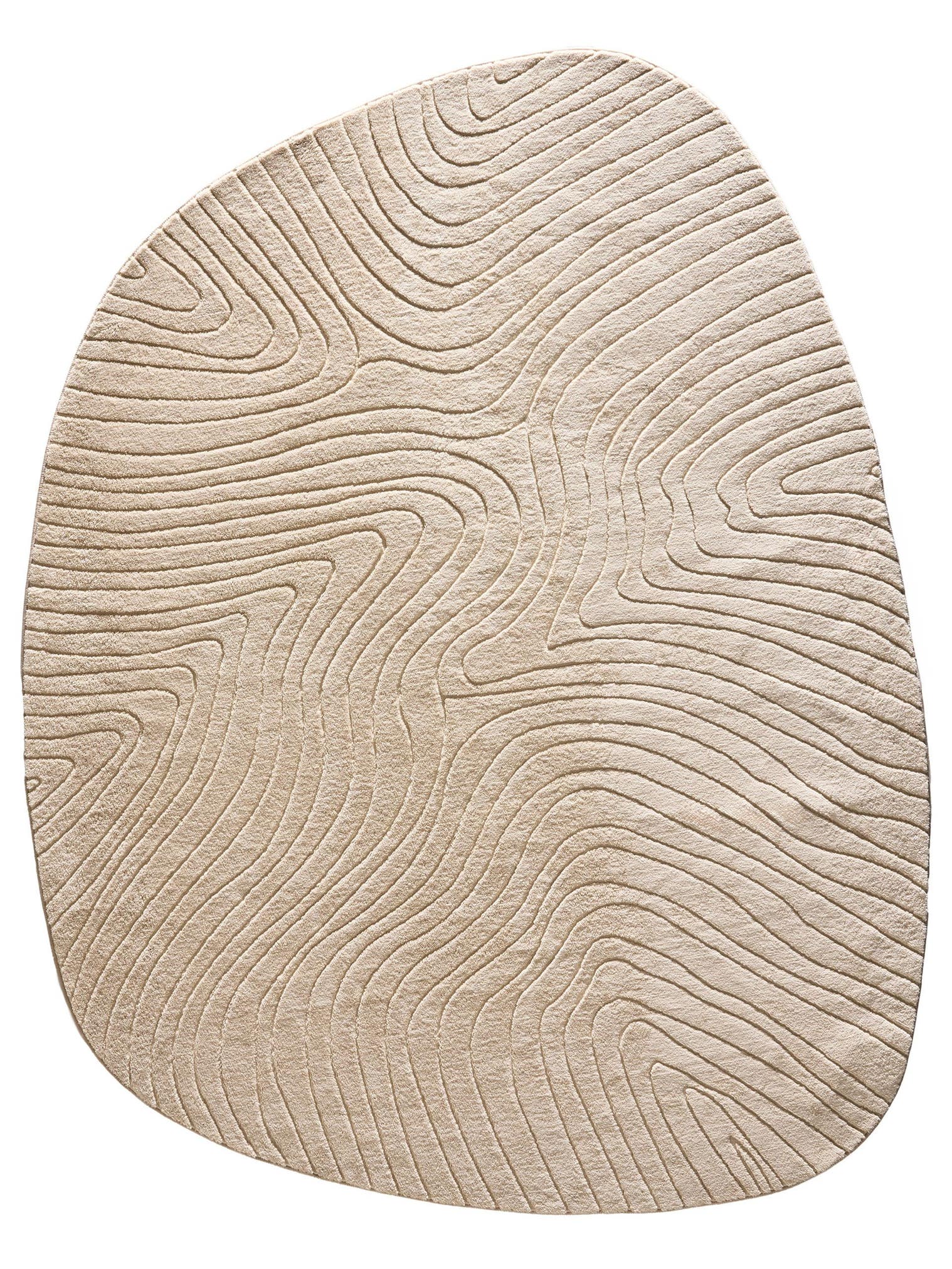Tappeto di 100% Poliestere in Beige con pelo alto 6 - 10 mm da benuta Pop