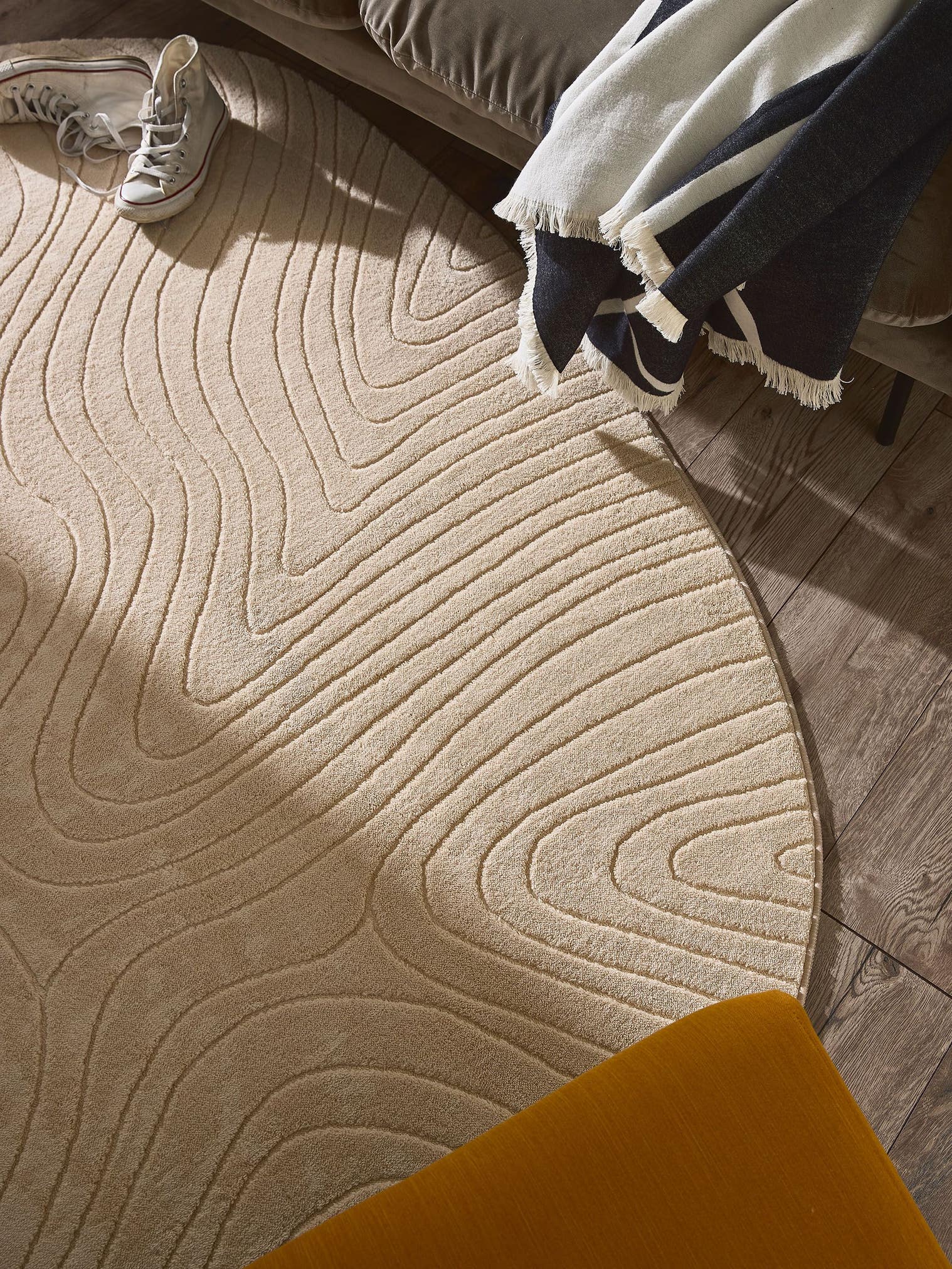 Tappeto di 100% Poliestere in Beige con pelo alto 6 - 10 mm da benuta Pop