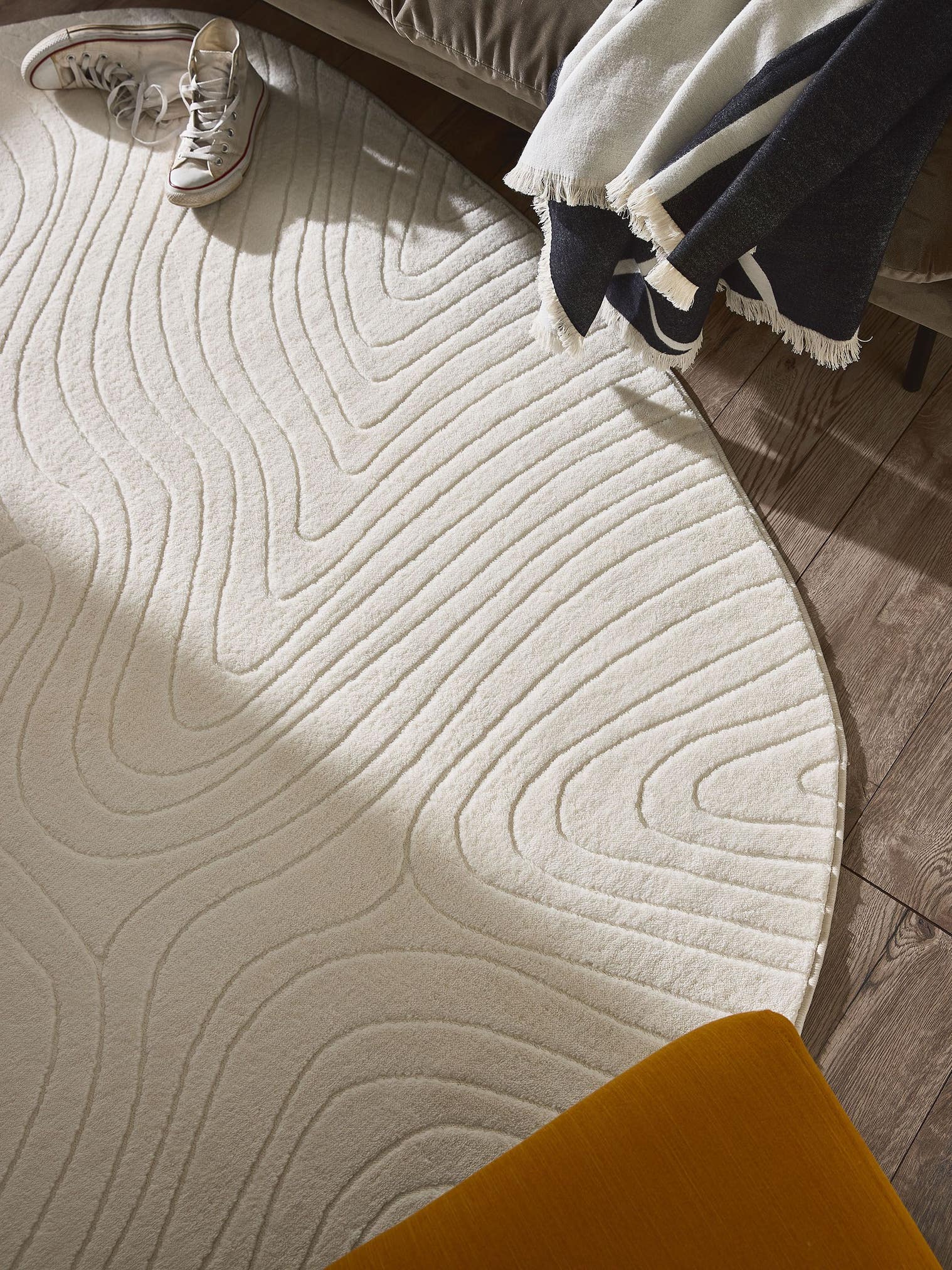 Tappeto di 100% Poliestere in Beige con pelo alto 6 - 10 mm da benuta Pop