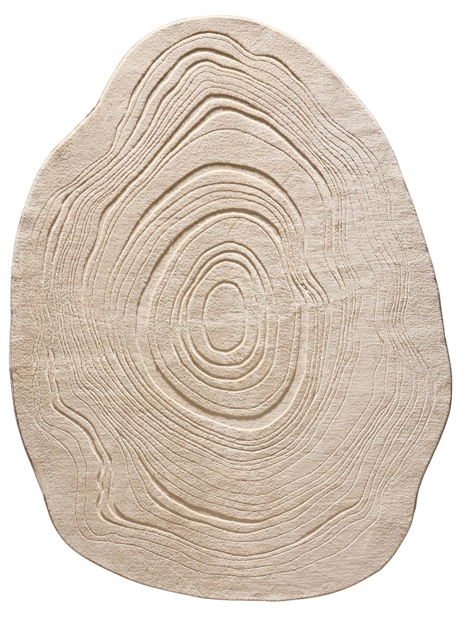 Tapis en 100% Polyester en Beige avec une pile de 6 - 10 mm de hauteur de benuta Pop