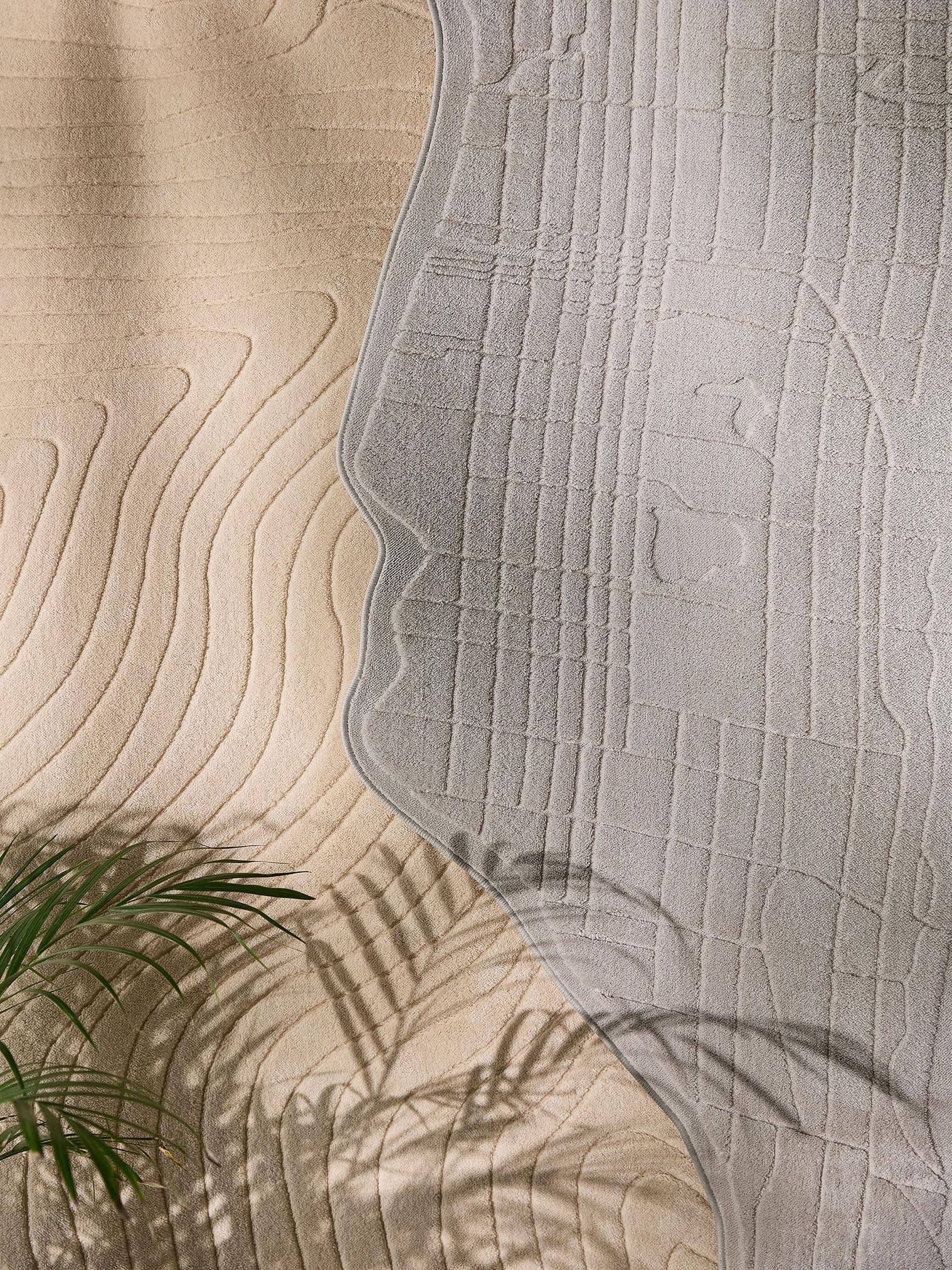 Tapis en 100% Polyester en Beige avec une pile de 6 - 10 mm de hauteur de benuta Pop