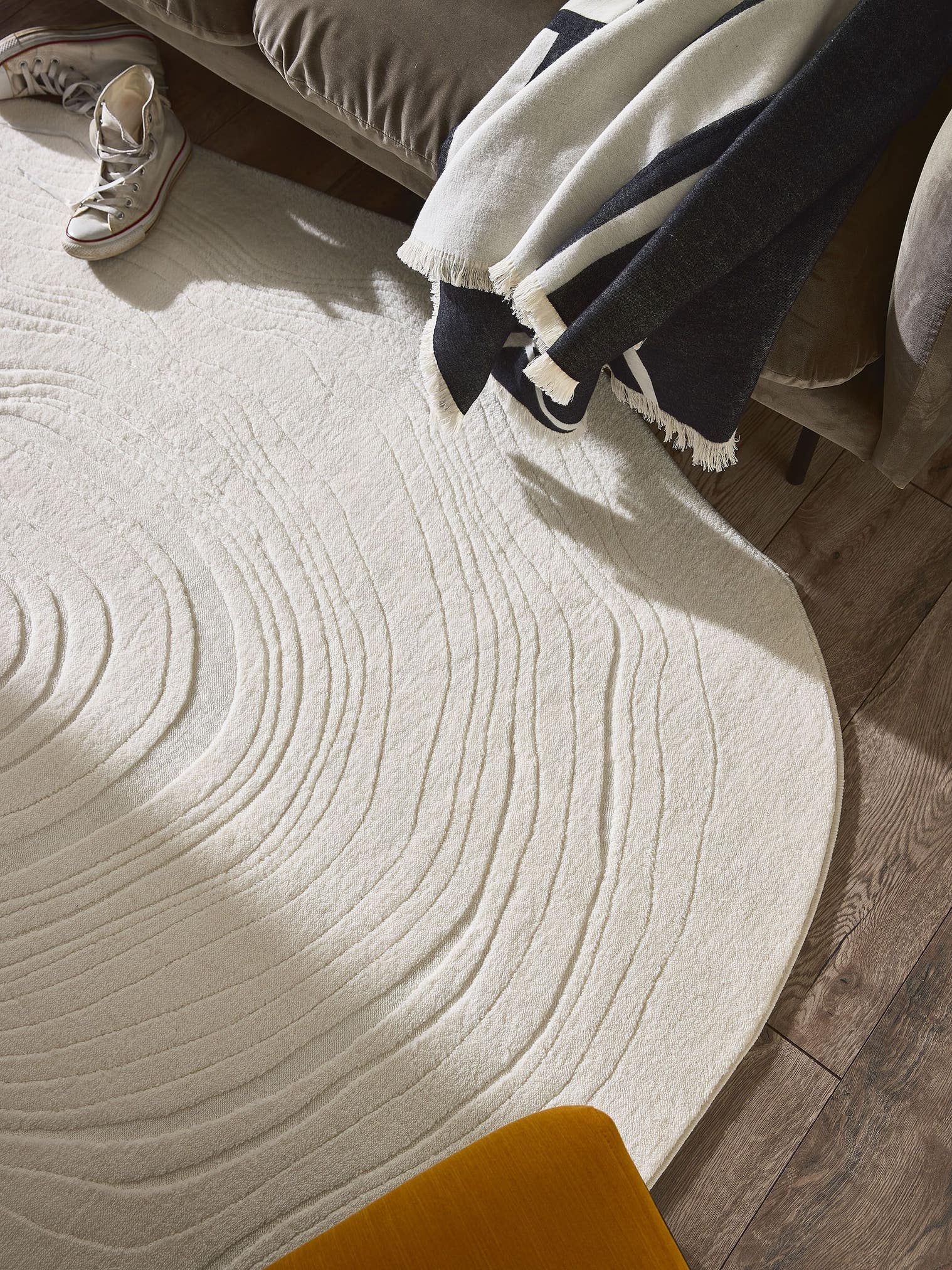 Tappeto di 100% Poliestere in Beige con pelo alto 6 - 10 mm da benuta Pop
