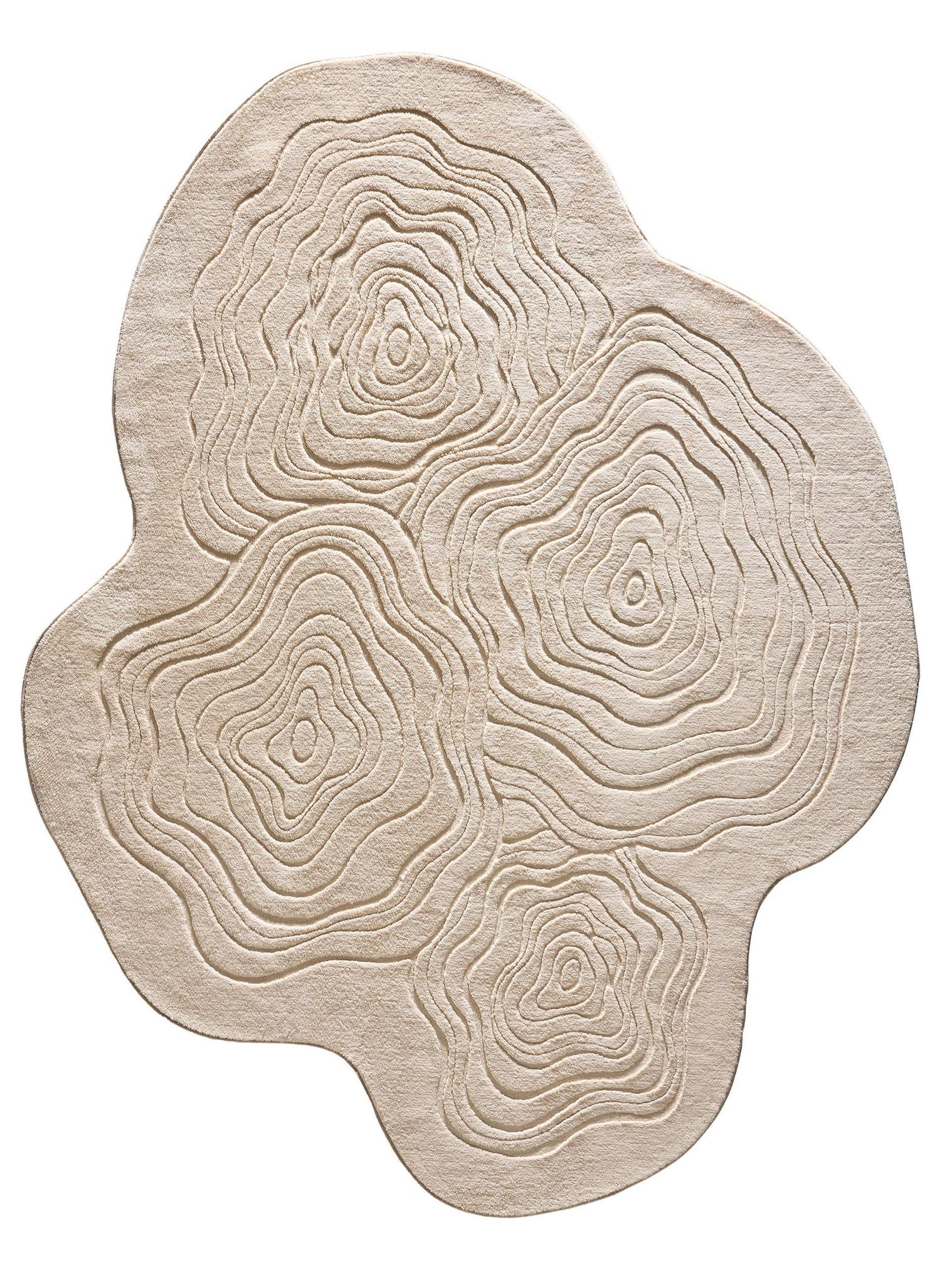 Tappeto di 100% Poliestere in Beige con pelo alto 6 - 10 mm da benuta Pop