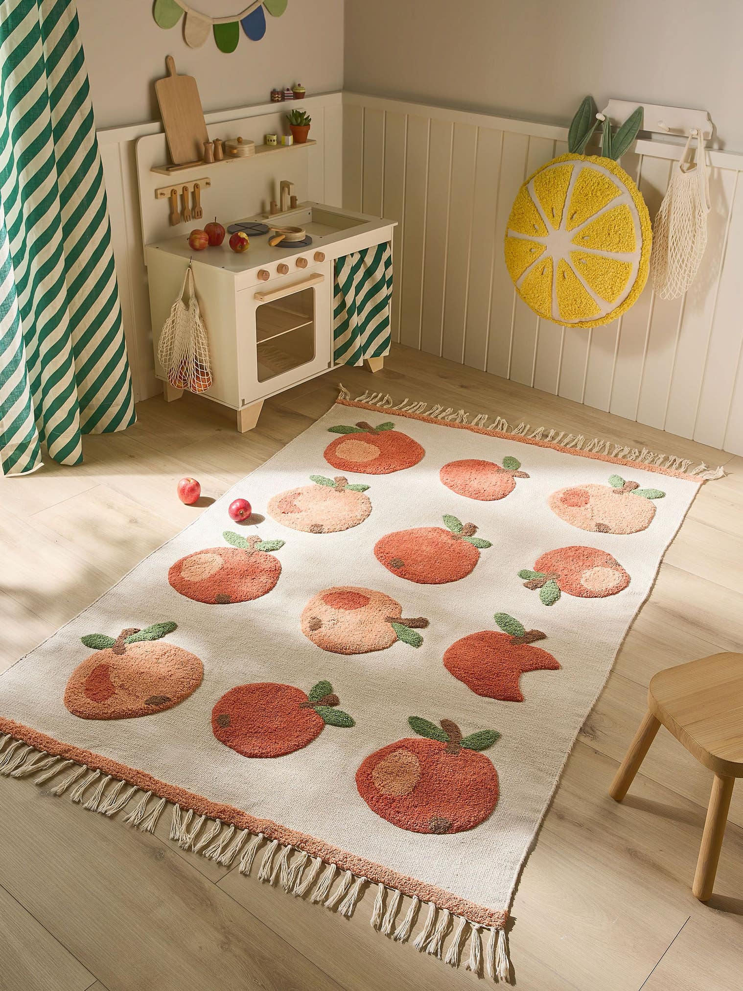 Tapis en 100% Coton en Rouge avec une pile de 11 - 20 mm de hauteur de Lytte