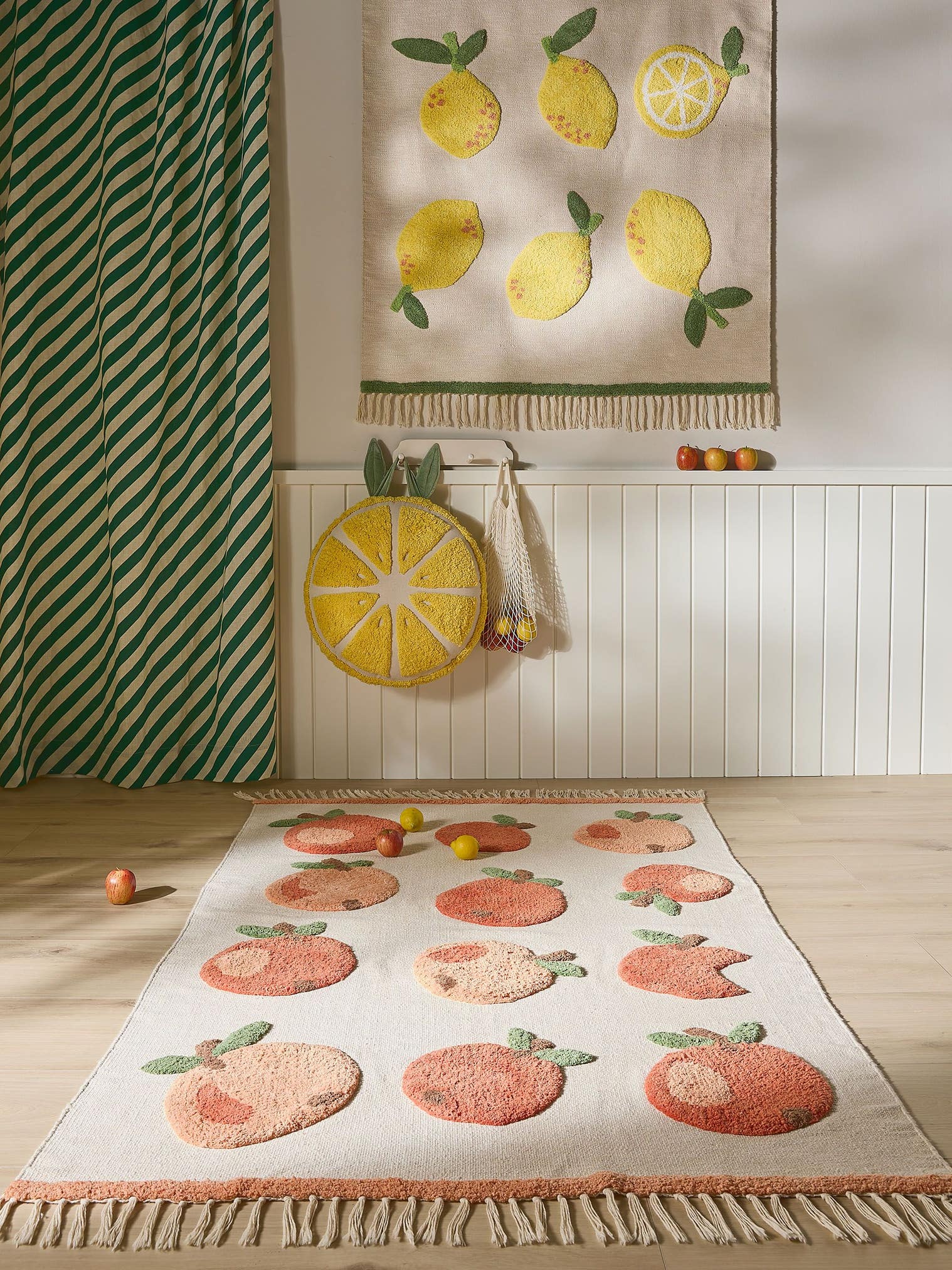 Tapis en 100% Coton en Rouge avec une pile de 11 - 20 mm de hauteur de Lytte