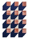 Alfombra Cubes Azul/Naranja