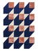 Teppich Cubes Blau/Orange