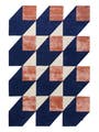 Teppich Cubes Blau/Orange