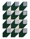 Alfombra Cubes Azul/Verde
