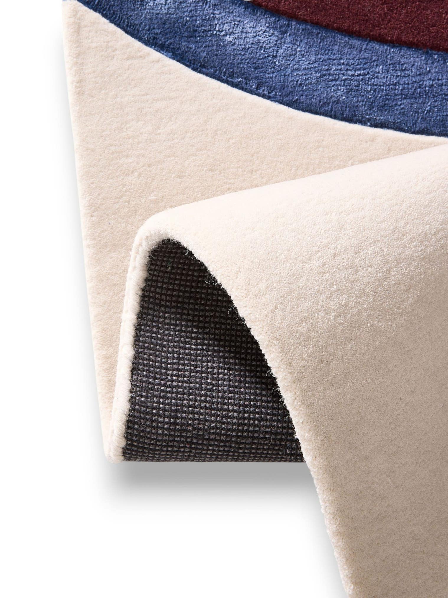 Teppich aus 95% Wolle, 5% Lyocell (TENCEL™) in Multicolor mit 6 bis 10 mm hohem Flor von benuta Finest