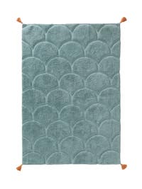 Waschbarer Kinderteppich Undine Blau