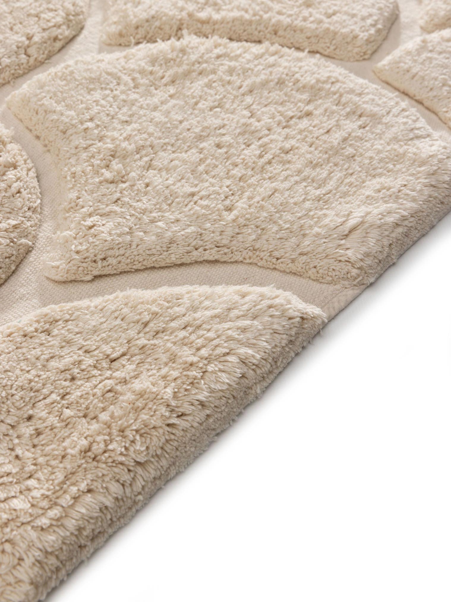 Teppich aus 100% Baumwolle (recycelt) in Beige mit 11 bis 20 mm hohem Flor von Lytte