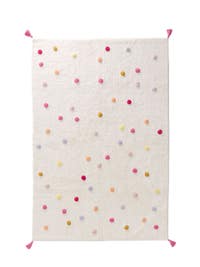 Waschbarer Kinderteppich Fiete Multicolor/Pink