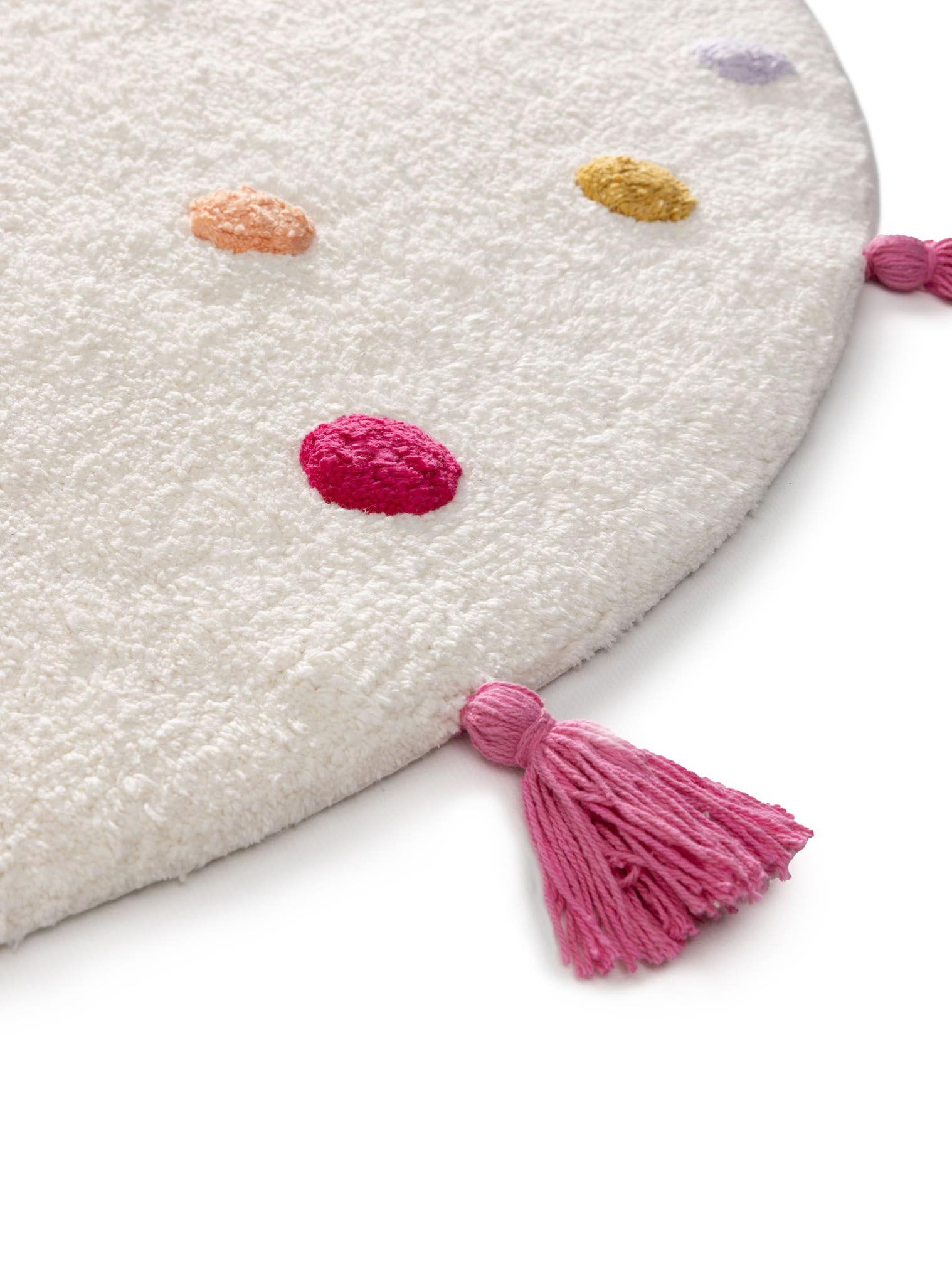 Teppich aus 100% Baumwolle (recycelt) in Multicolor mit 11 bis 20 mm hohem Flor von Lytte