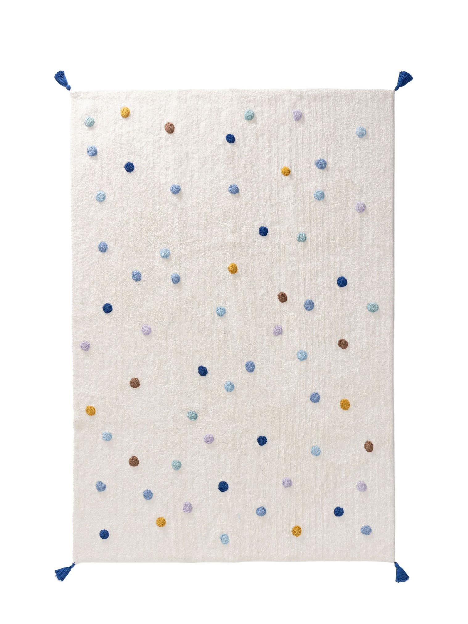 Teppich aus 100% Baumwolle (recycelt) in Multicolor mit 11 bis 20 mm hohem Flor von Lytte