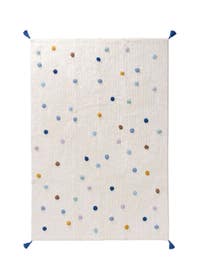 Waschbarer Kinderteppich Fiete Multicolor/Blau