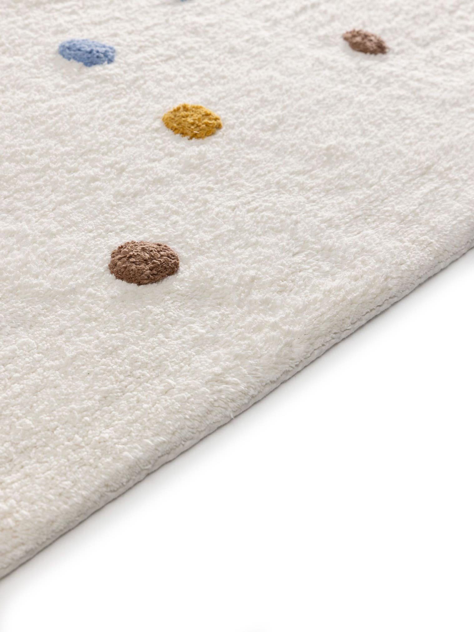 Teppich aus 100% Baumwolle (recycelt) in Multicolor mit 11 bis 20 mm hohem Flor von Lytte