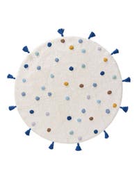 Waschbarer Kinderteppich Fiete Multicolor/Blau