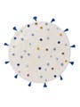 Waschbarer Kinderteppich Fiete Multicolor/Blau