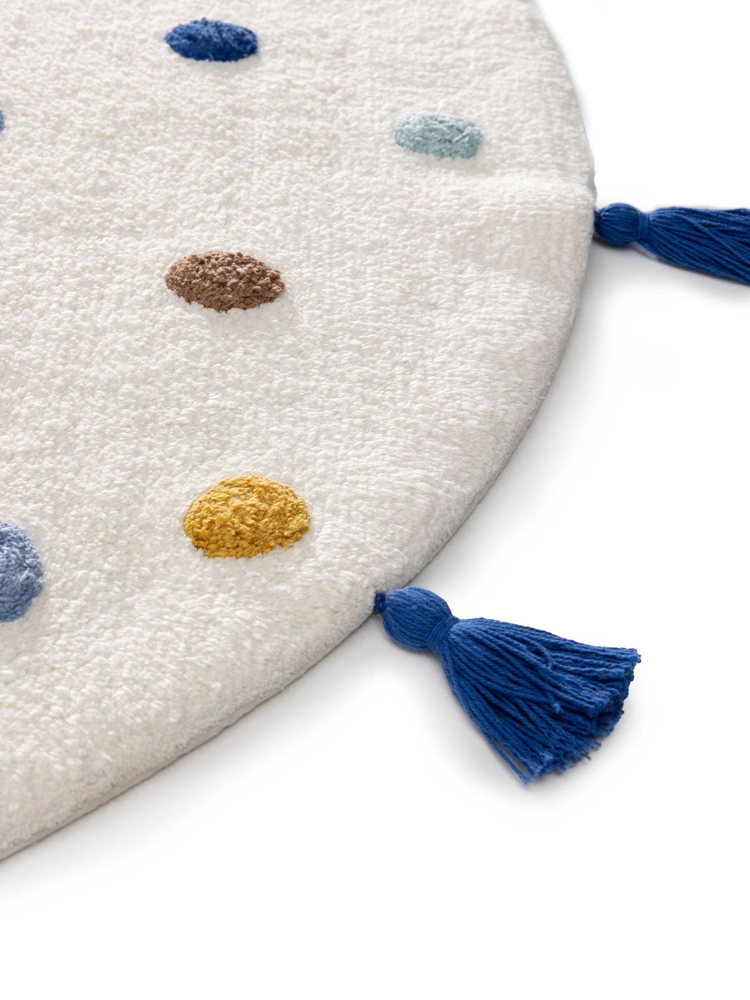 Teppich aus 100% Baumwolle (recycelt) in Multicolor mit 11 bis 20 mm hohem Flor von Lytte