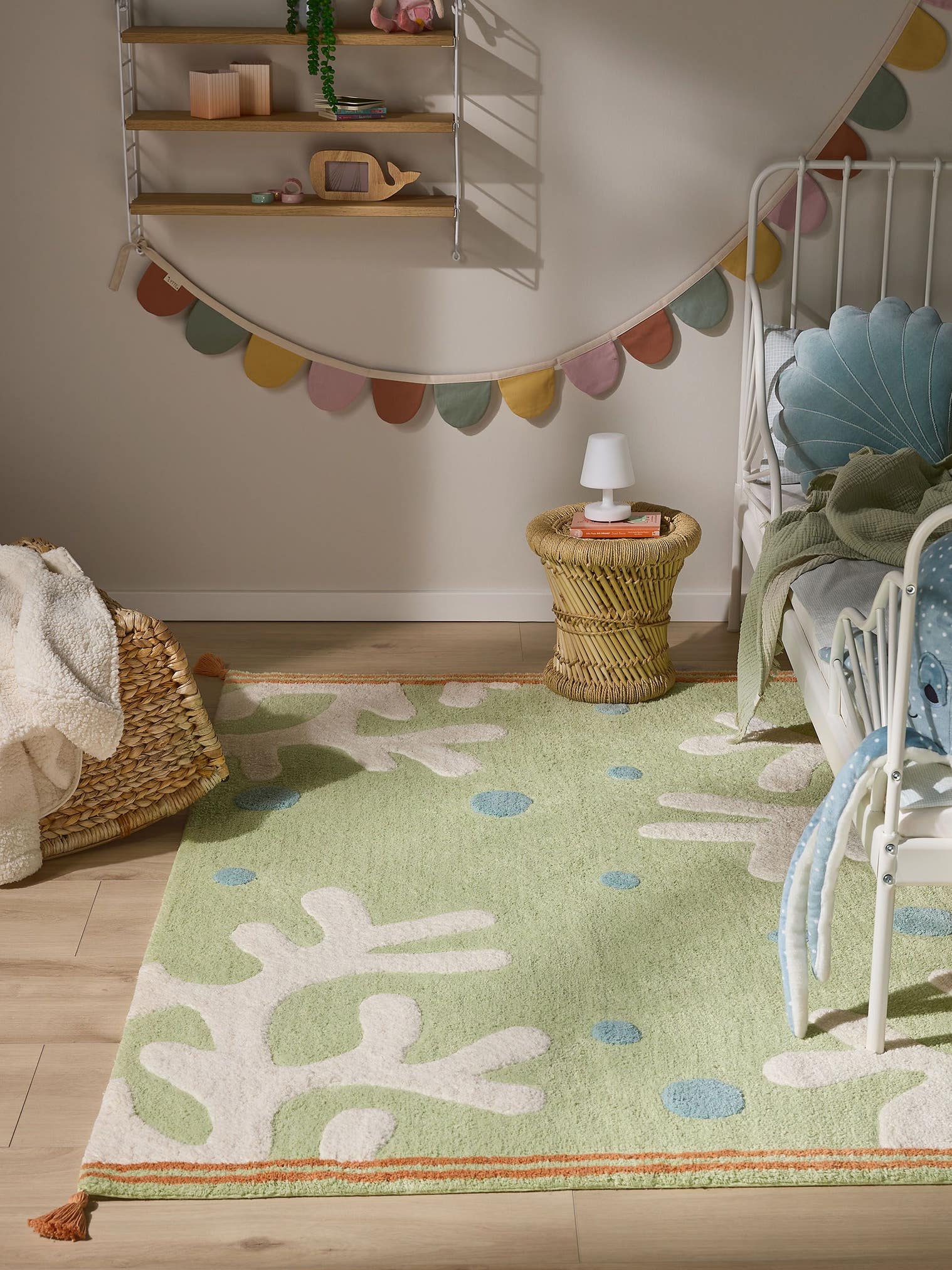 Teppich aus 100% Baumwolle (recycelt) in Multicolor mit 11 bis 20 mm hohem Flor von Lytte