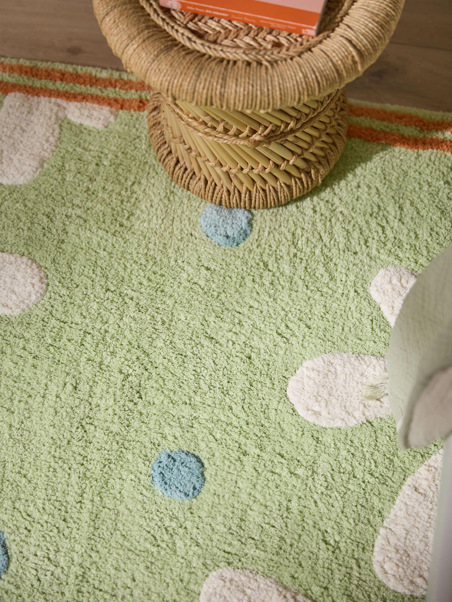 Teppich aus 100% Baumwolle (recycelt) in Multicolor mit 11 bis 20 mm hohem Flor von Lytte