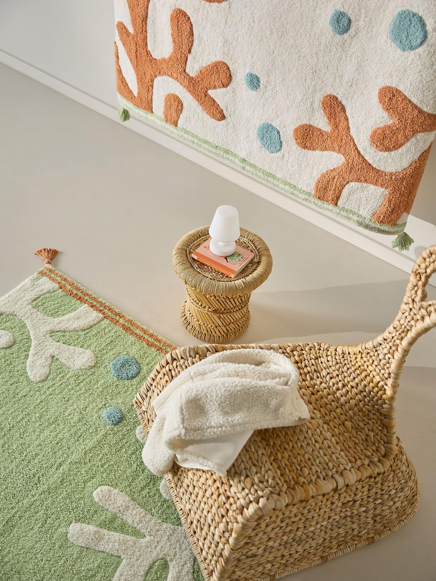 Teppich aus 100% Baumwolle (recycelt) in Multicolor mit 11 bis 20 mm hohem Flor von Lytte