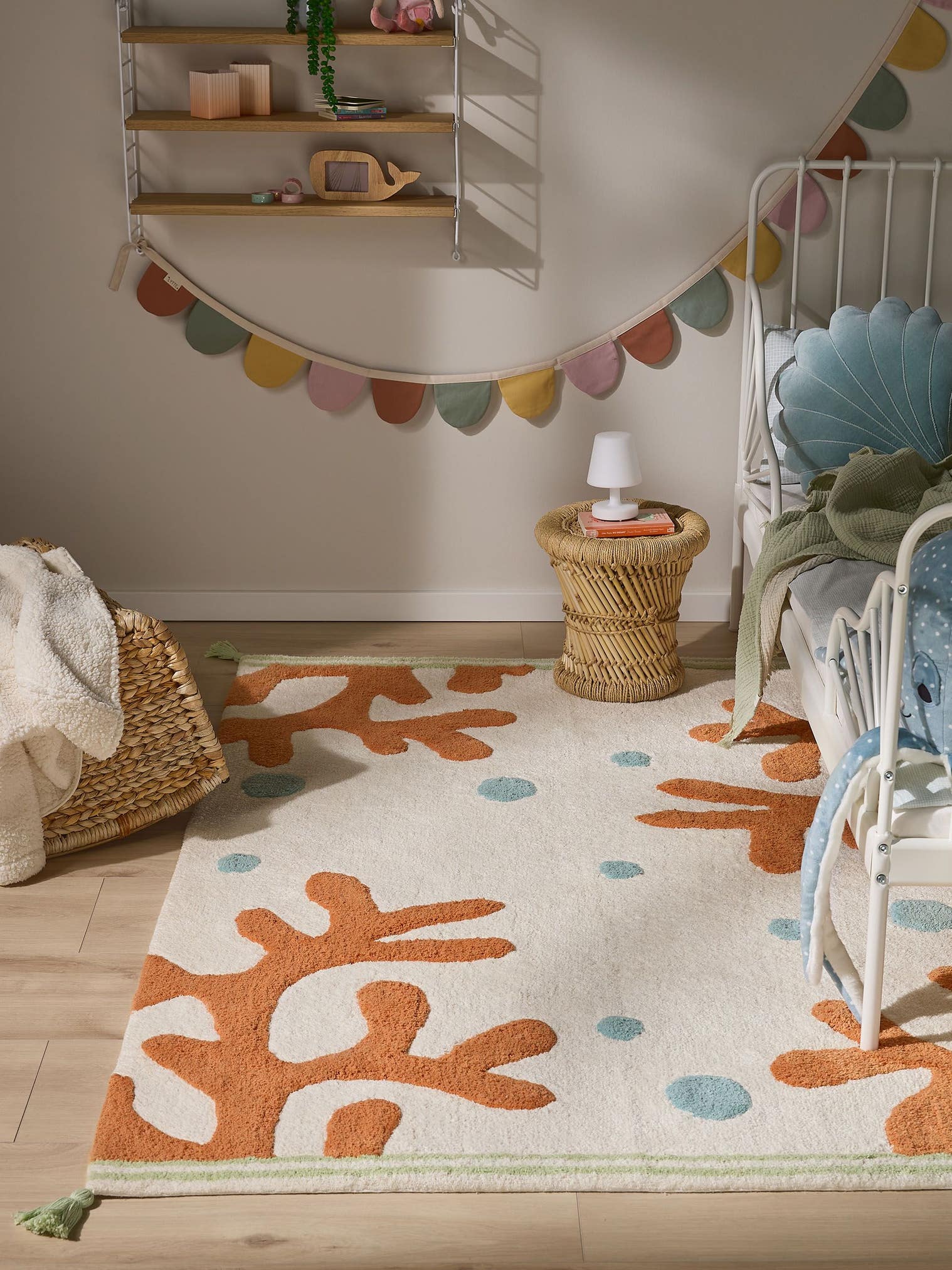 Teppich aus 100% Baumwolle (recycelt) in Multicolor mit 11 bis 20 mm hohem Flor von Lytte
