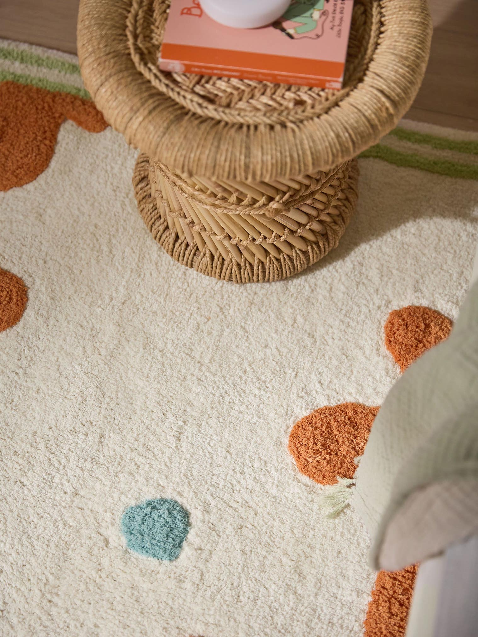 Teppich aus 100% Baumwolle (recycelt) in Multicolor mit 11 bis 20 mm hohem Flor von Lytte