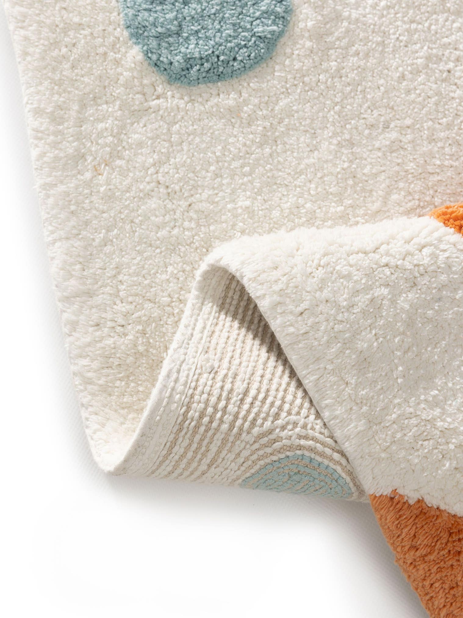 Teppich aus 100% Baumwolle (recycelt) in Multicolor mit 11 bis 20 mm hohem Flor von Lytte