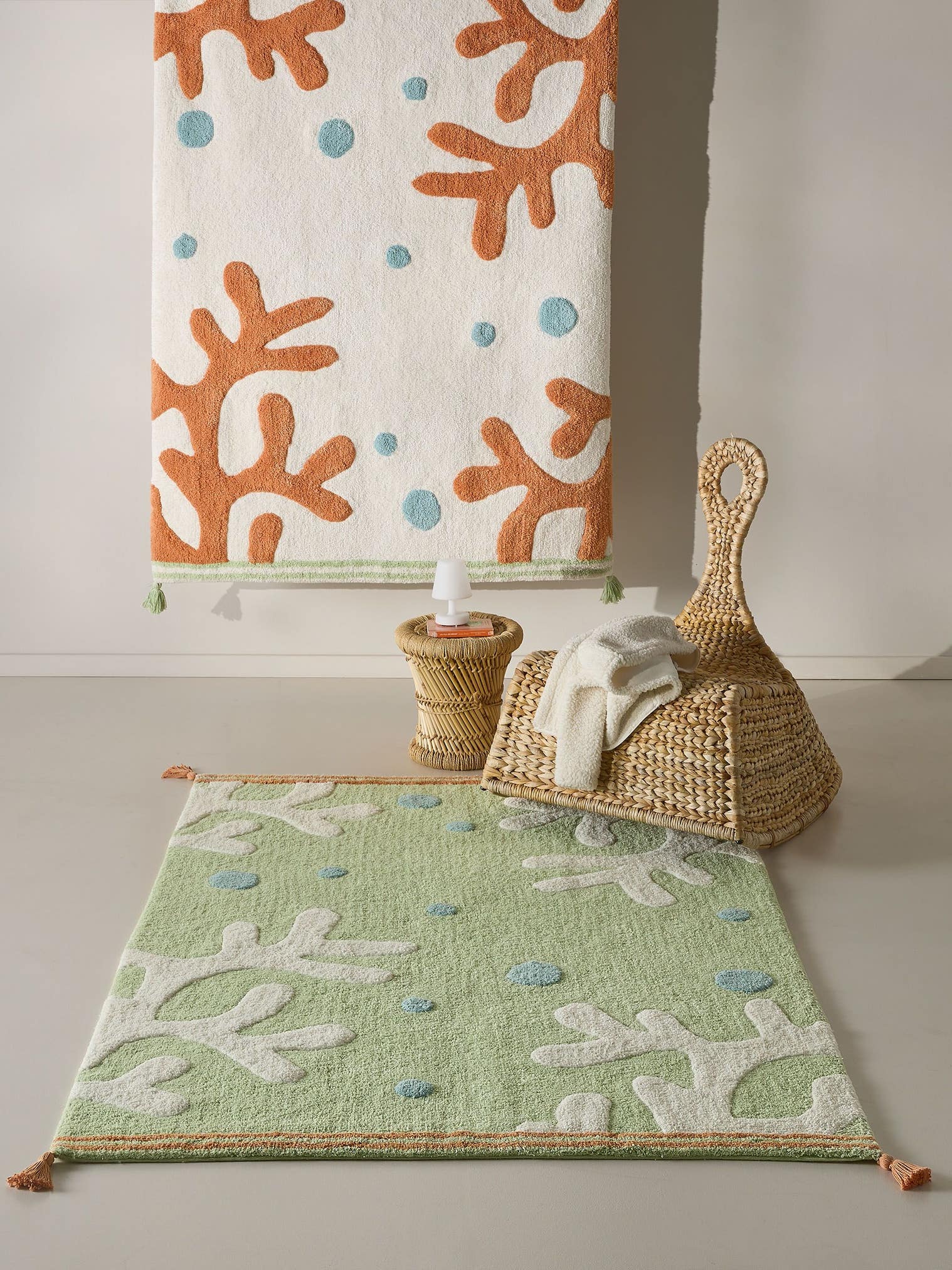 Teppich aus 100% Baumwolle (recycelt) in Multicolor mit 11 bis 20 mm hohem Flor von Lytte