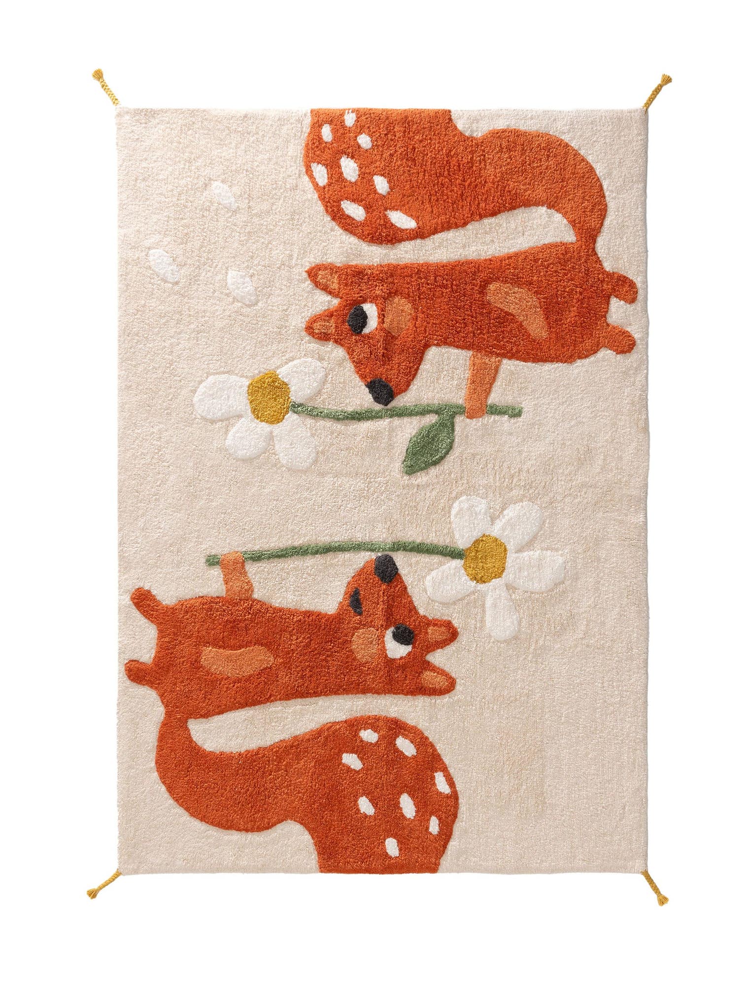 Teppich aus 100% Baumwolle (recycelt) in Beige mit 11 bis 20 mm hohem Flor von Lytte