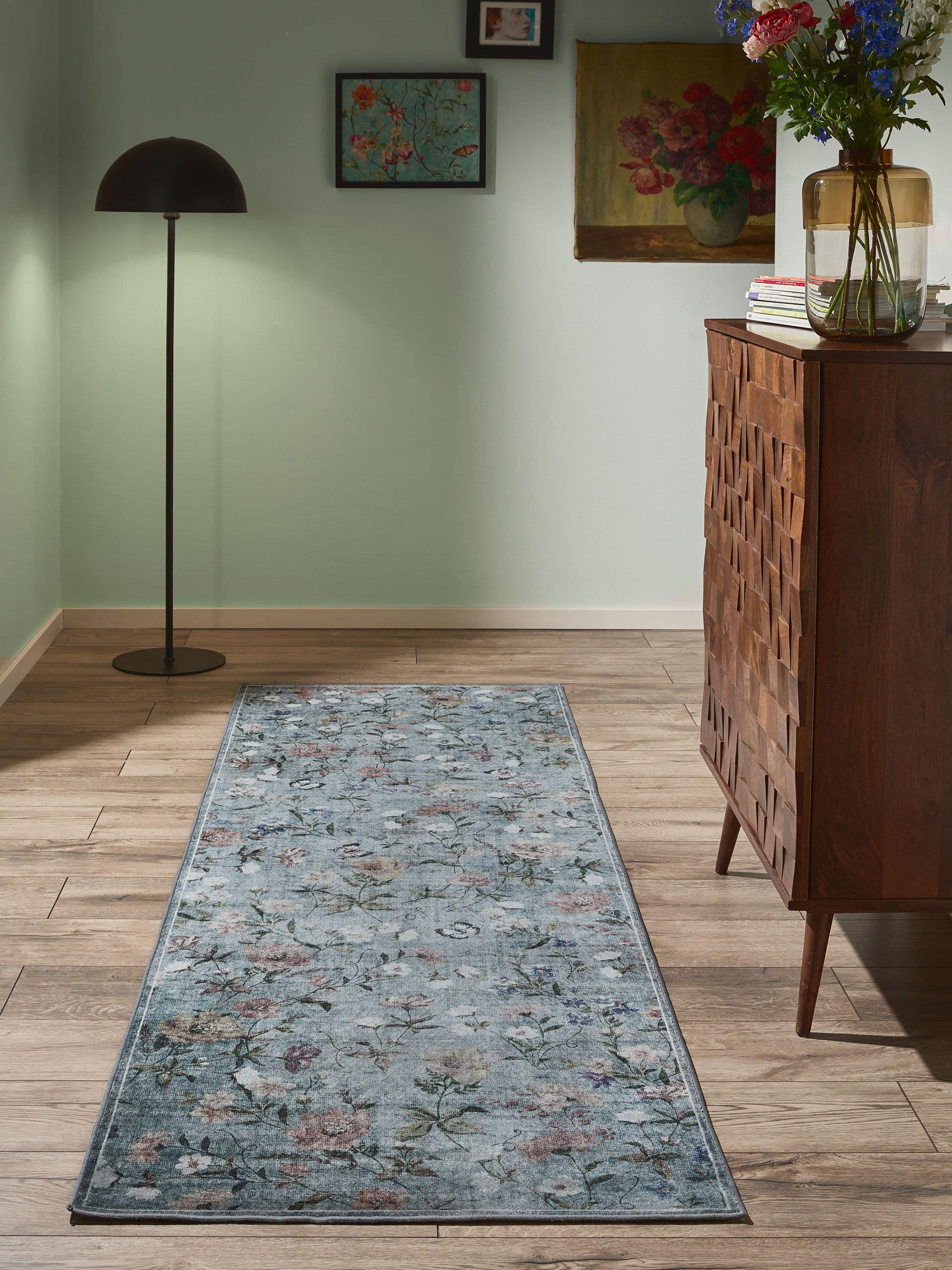 Rug made of 100% Cotton in Multicoloured with a 1- 5 mm high pile by benuta Nest