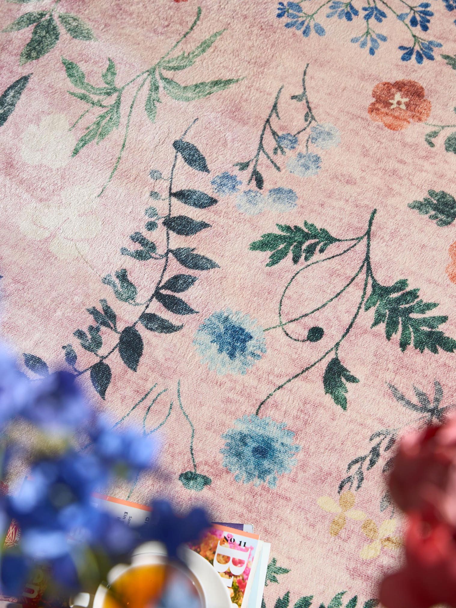 Teppich aus 100% Polyester in Multicolor mit bis 5 mm hohem Flor von benuta Nest