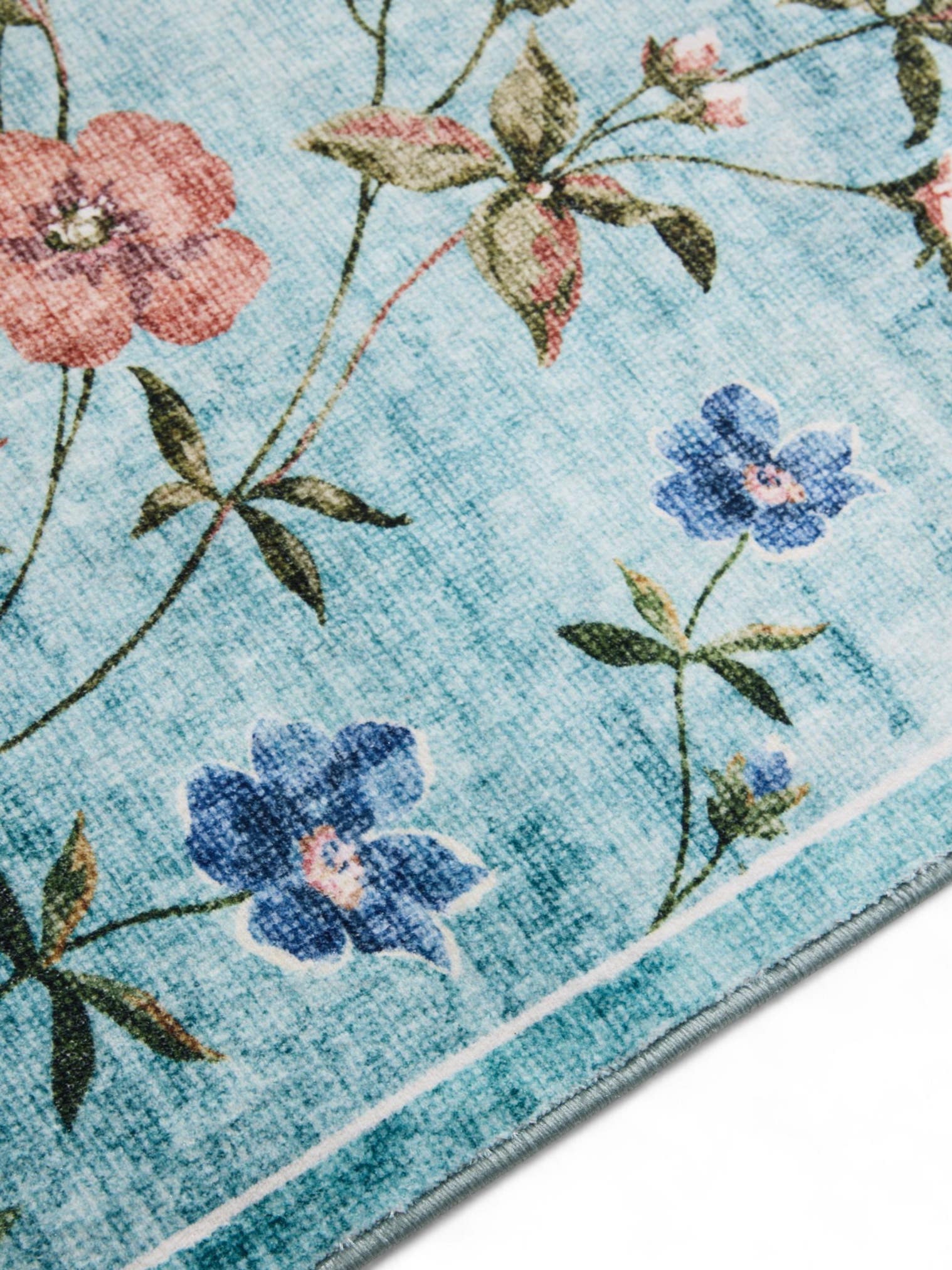 Rug made of 100% Polyester in Multicoloured with a 1- 5 mm high pile by benuta Nest