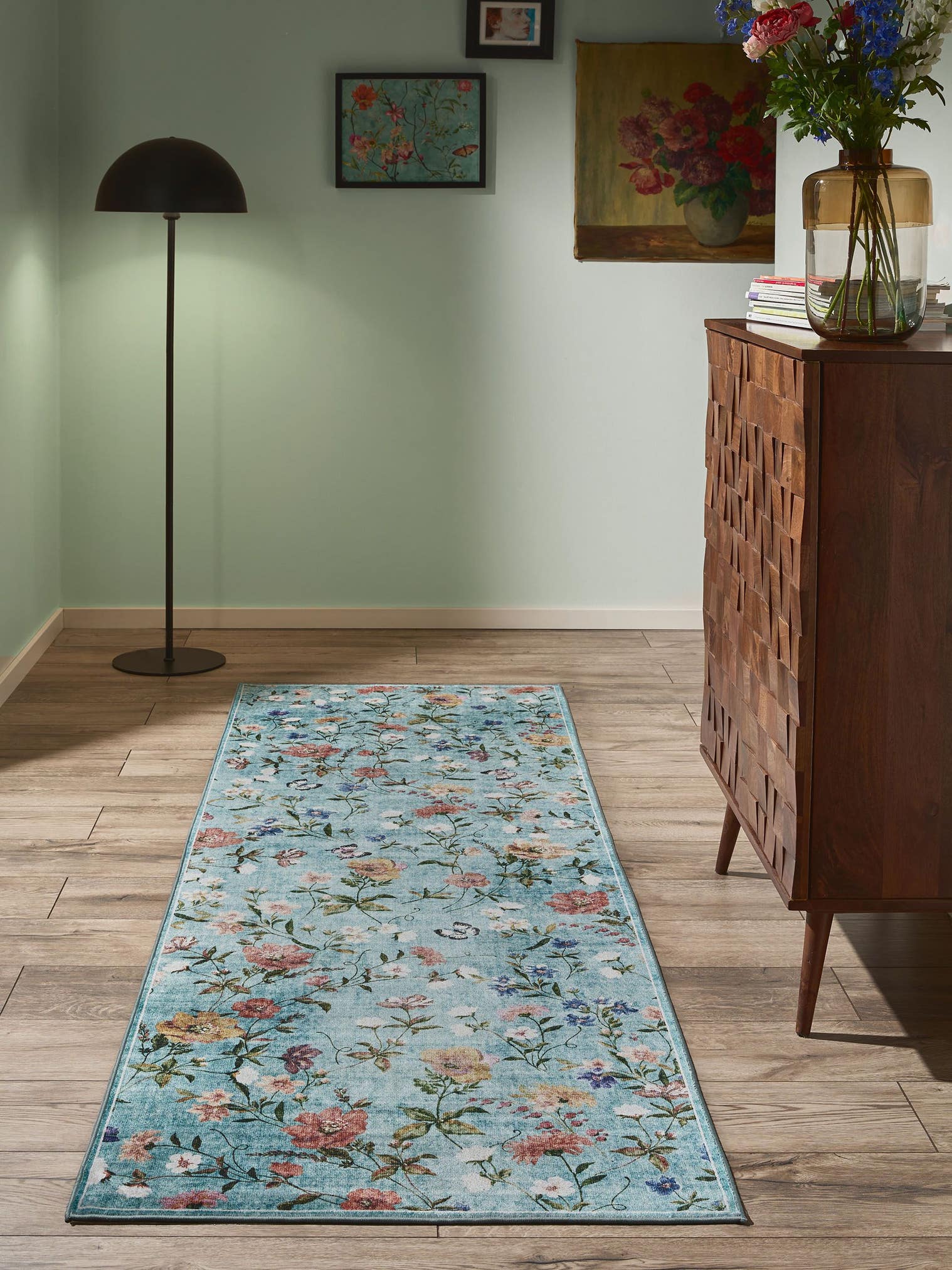 Teppich aus 100% Poliéster in Multicolor mit 1- 5 mm hohem Flor von benuta Nest