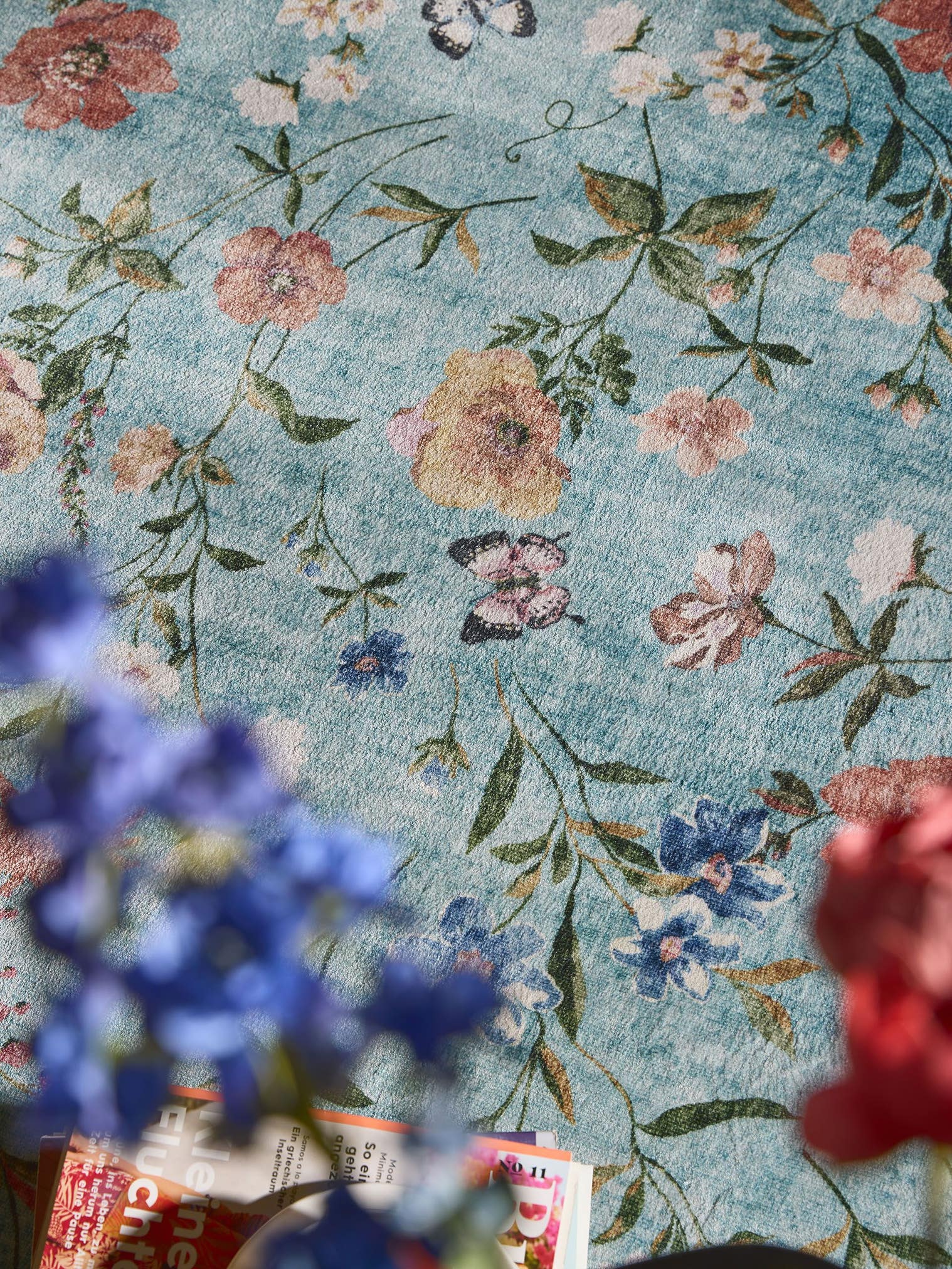 Teppich aus 100% Polyester in Multicolor mit bis 5 mm hohem Flor von benuta Nest