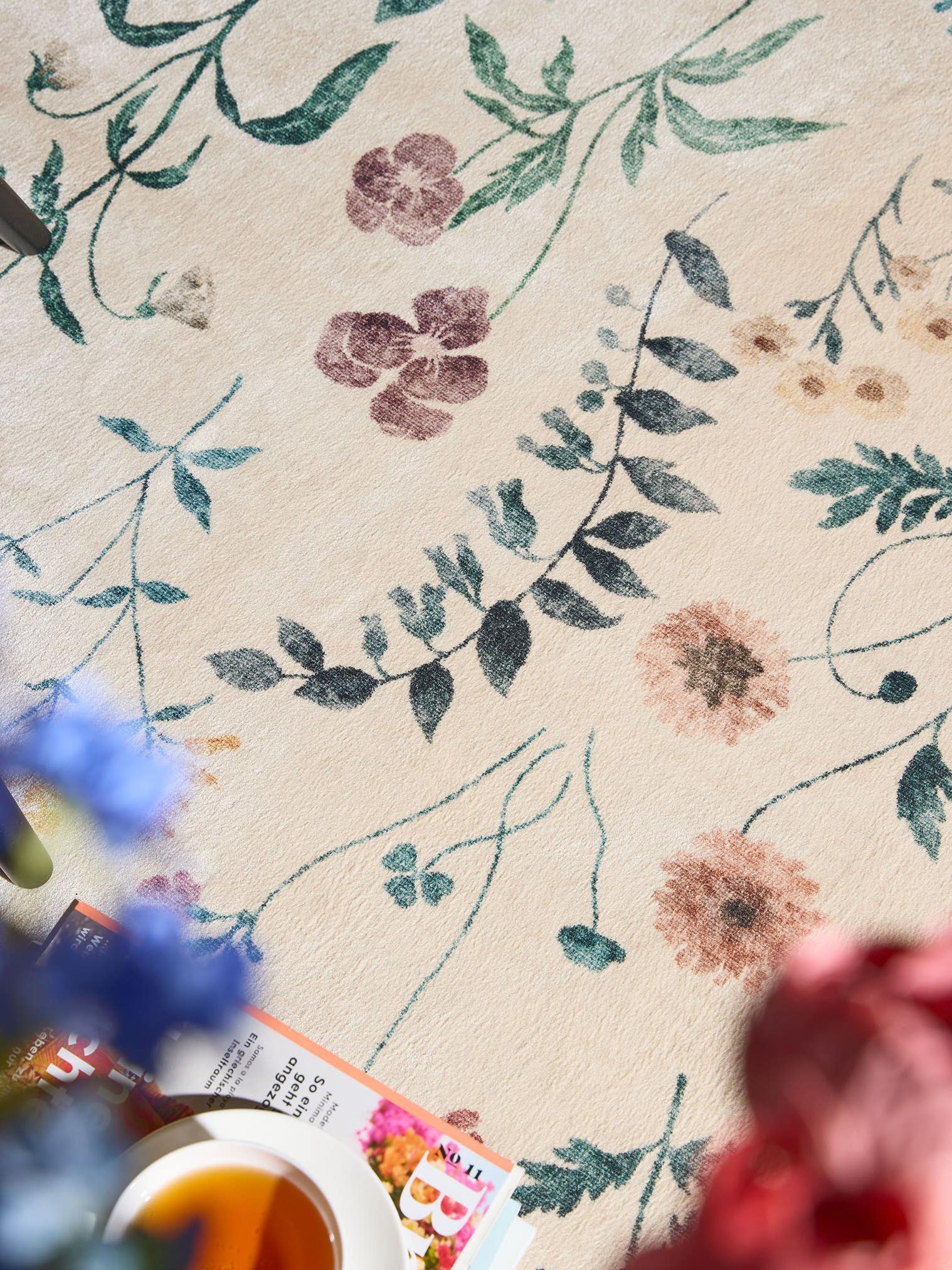 Teppich aus 100% Polyester in Multicolor mit bis 5 mm hohem Flor von benuta Nest