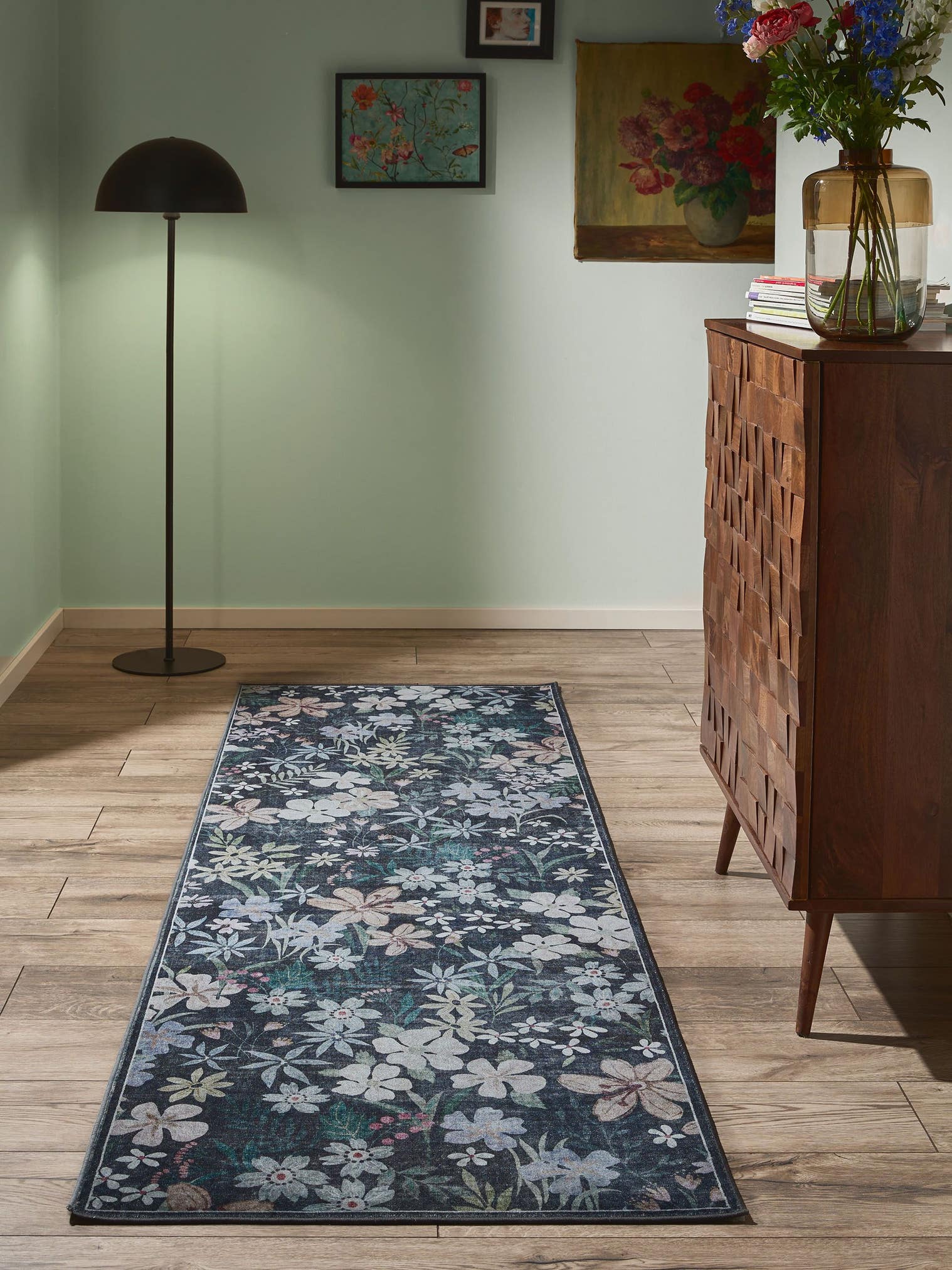 Teppich aus 100% Poliéster in Multicolor mit 1- 5 mm hohem Flor von benuta Nest