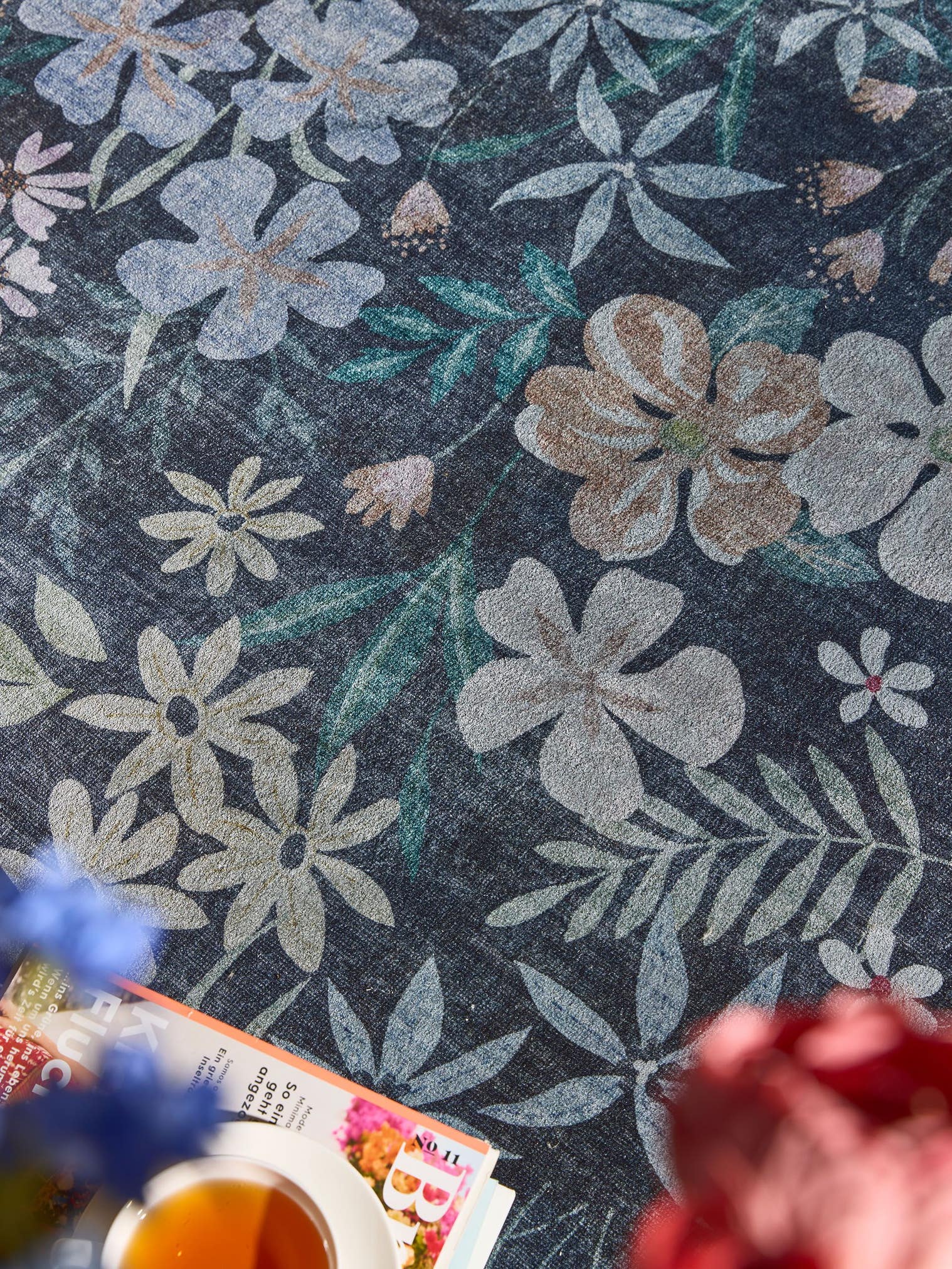 Teppich aus 100% Polyester in Multicolor mit bis 5 mm hohem Flor von benuta Nest