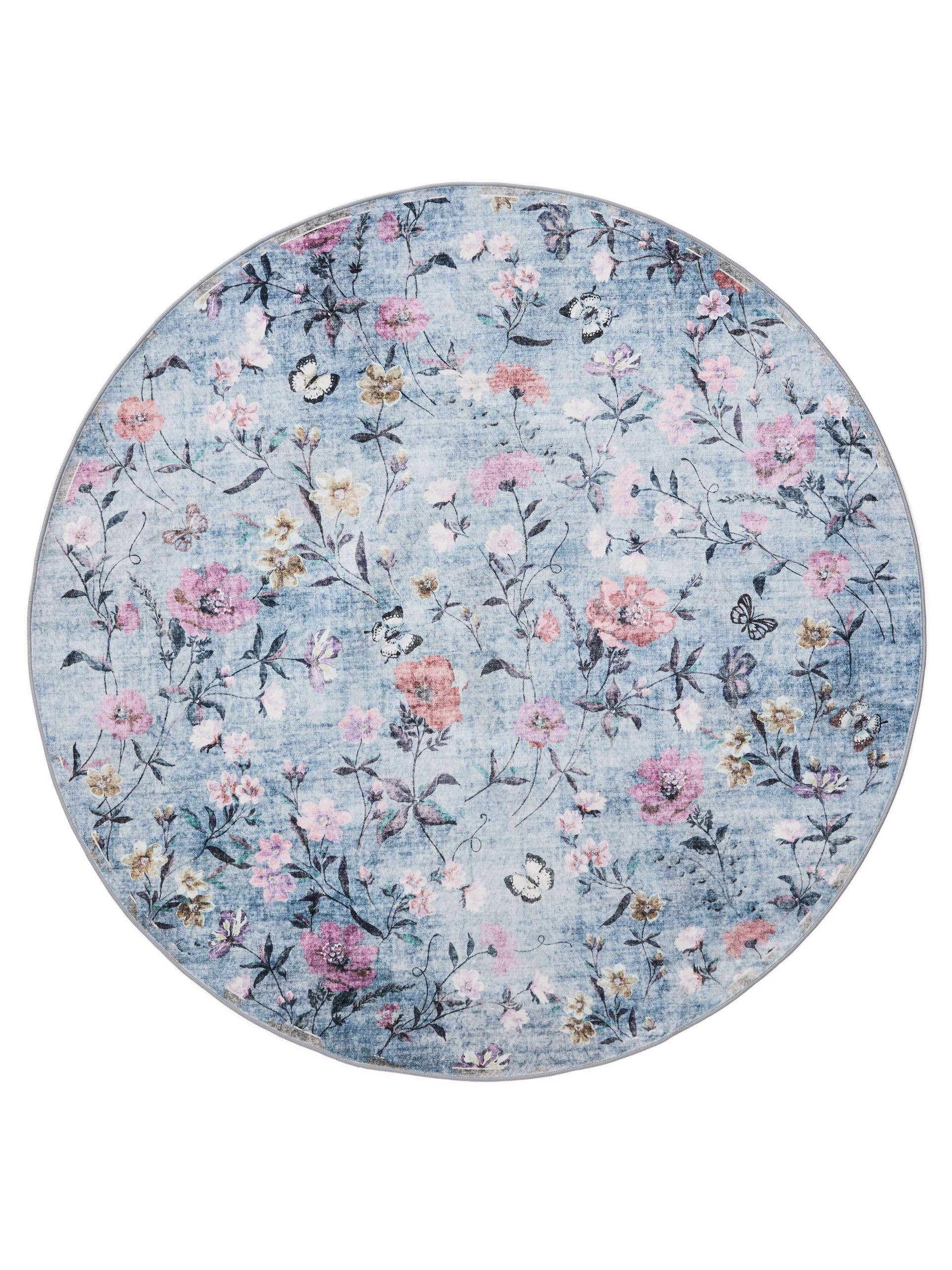 Rug made of 100% Polyester in Multicoloured with a 1- 5 mm high pile by benuta Nest
